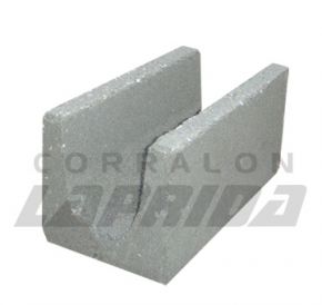 Block Cemento Liso Encadenado 20x20x40